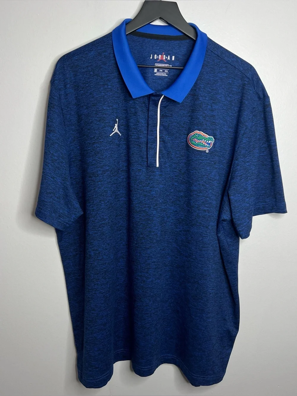 Jordan Florida Gators Polo Shirt Mens XXL Heathered Blue Standard Fit